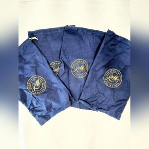 Johnston & Murphy Navy Blue Dust Cover Cotton Drawstring Pouch Bag